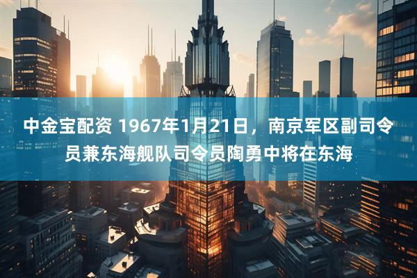 中金宝配资 1967年1月21日，南京军区副司令员兼东海舰队司令员陶勇中将在东海